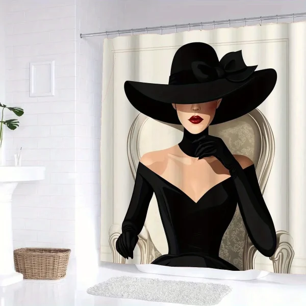 rideau de douche luxueux