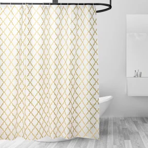 rideau de douche géométrique PEVA