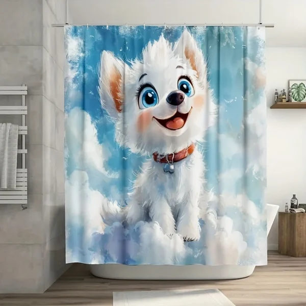 rideau de douche polyester joyeux