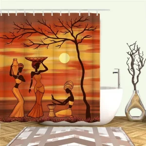 rideau de douche femme africaine