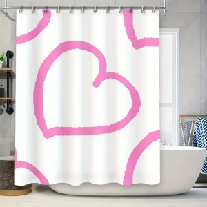 rideau douche coeur tendre