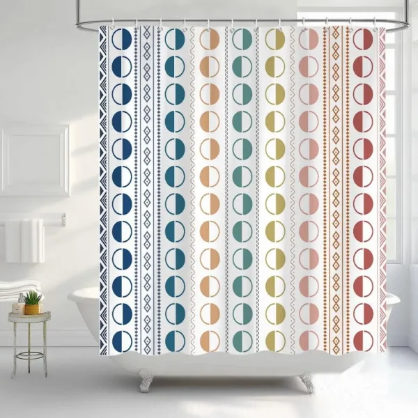 rideau de douche géométrique moderne