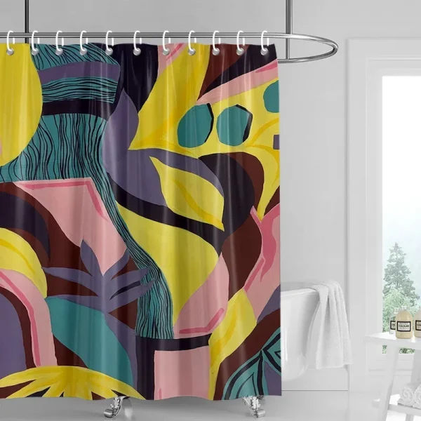 rideau douche aquarelle décoratif