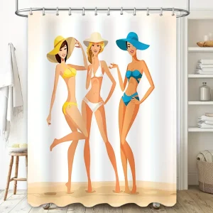 Rideau de douche en polyester élégant