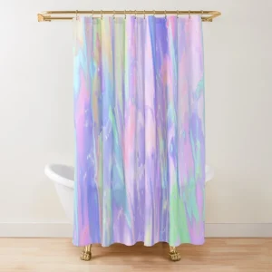 rideau de douche multicolore