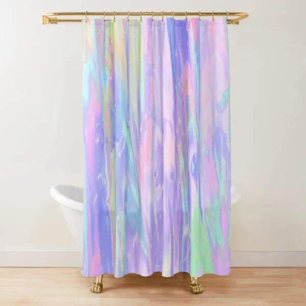 rideau de douche multicolore