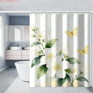 rideau de douche motif papillons