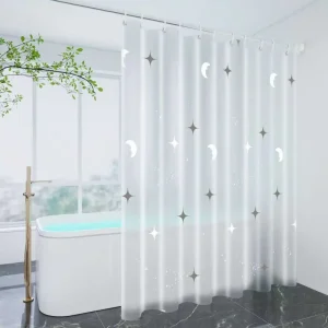 Rideau de douche étoiles et lune