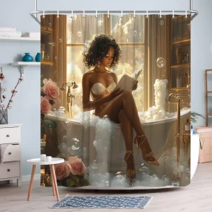 rideau de douche luxueux