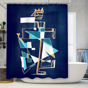 rideau de douche design abstrait et moderne