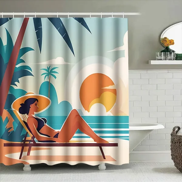 rideau douche évasion tropicale