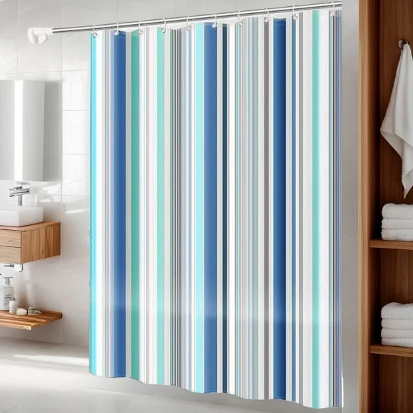 rideau de douche rayures verticales