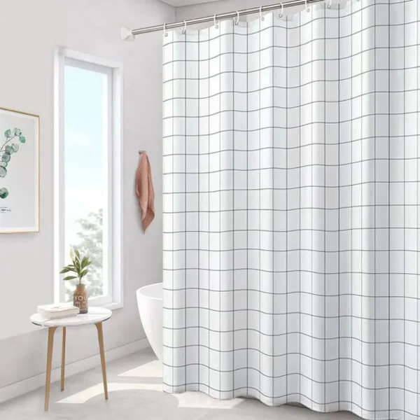 Rideau De Douche Lignes Structurées moderne