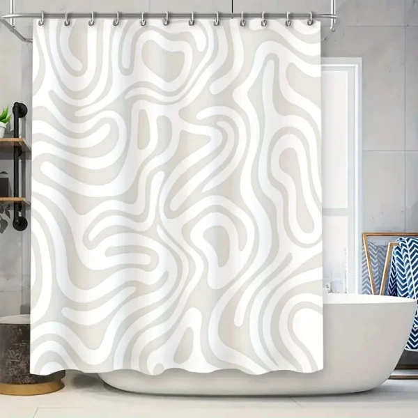 Rideau De Douche motif tourbillonnant