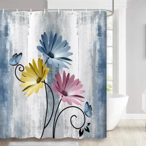 Rideau de douche Marguerites Modernes