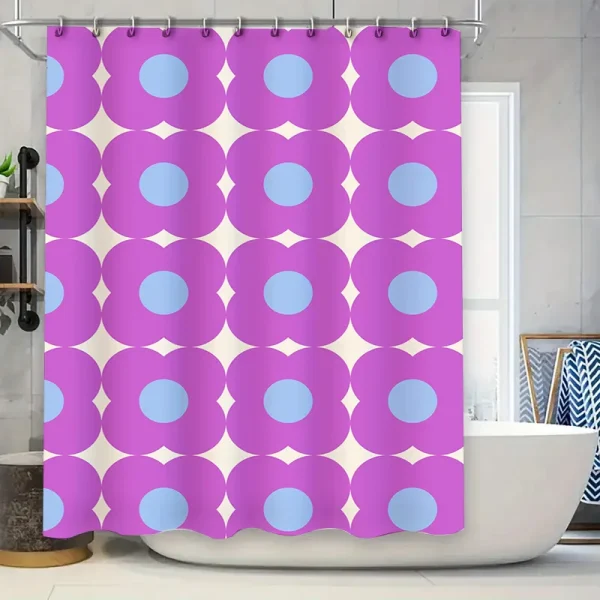 Rideau De Douche Violet Années 70